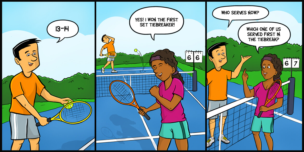 Serving in Tennis Tiebreakers